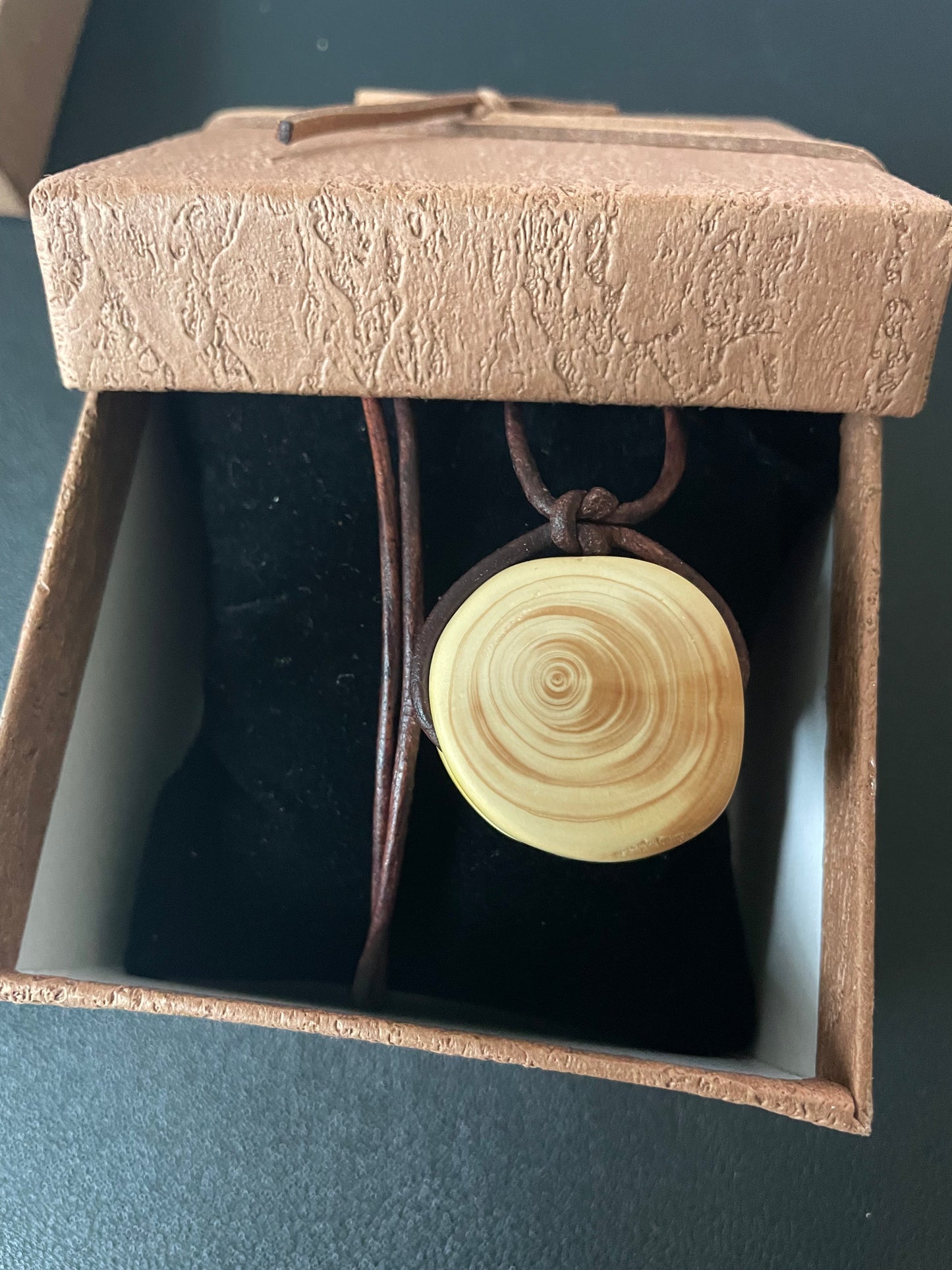 🌿 Organic Cedar Fidget Necklace | Hand-Carved Pendant for Tactile Calm & Grounding