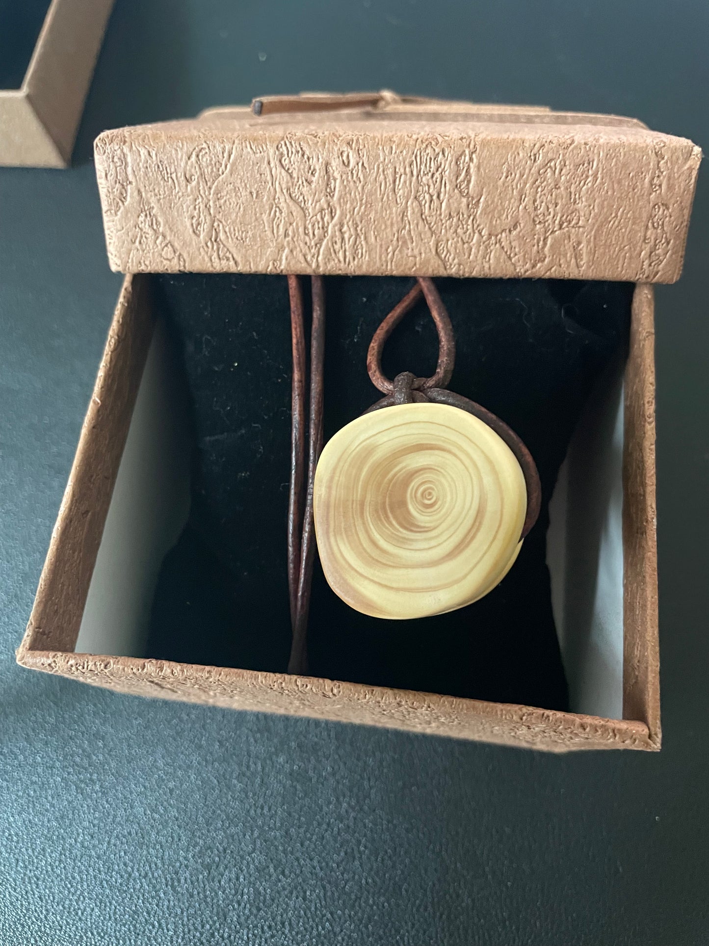 🌿 Organic Cedar Fidget Necklace | Hand-Carved Pendant for Tactile Calm & Grounding