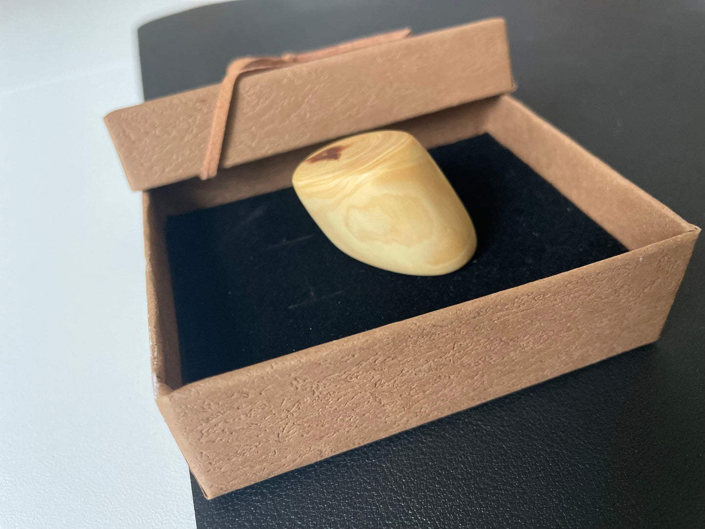 “Heartgrain” | Organic Cedar Fidget Sculpture with Reddish-Purple Core | Desk & Pocket Calm