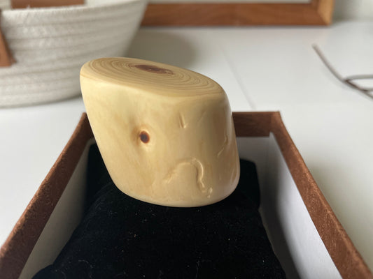 Calming Cube: Organic Cedar Desk Sculpture/Fidget